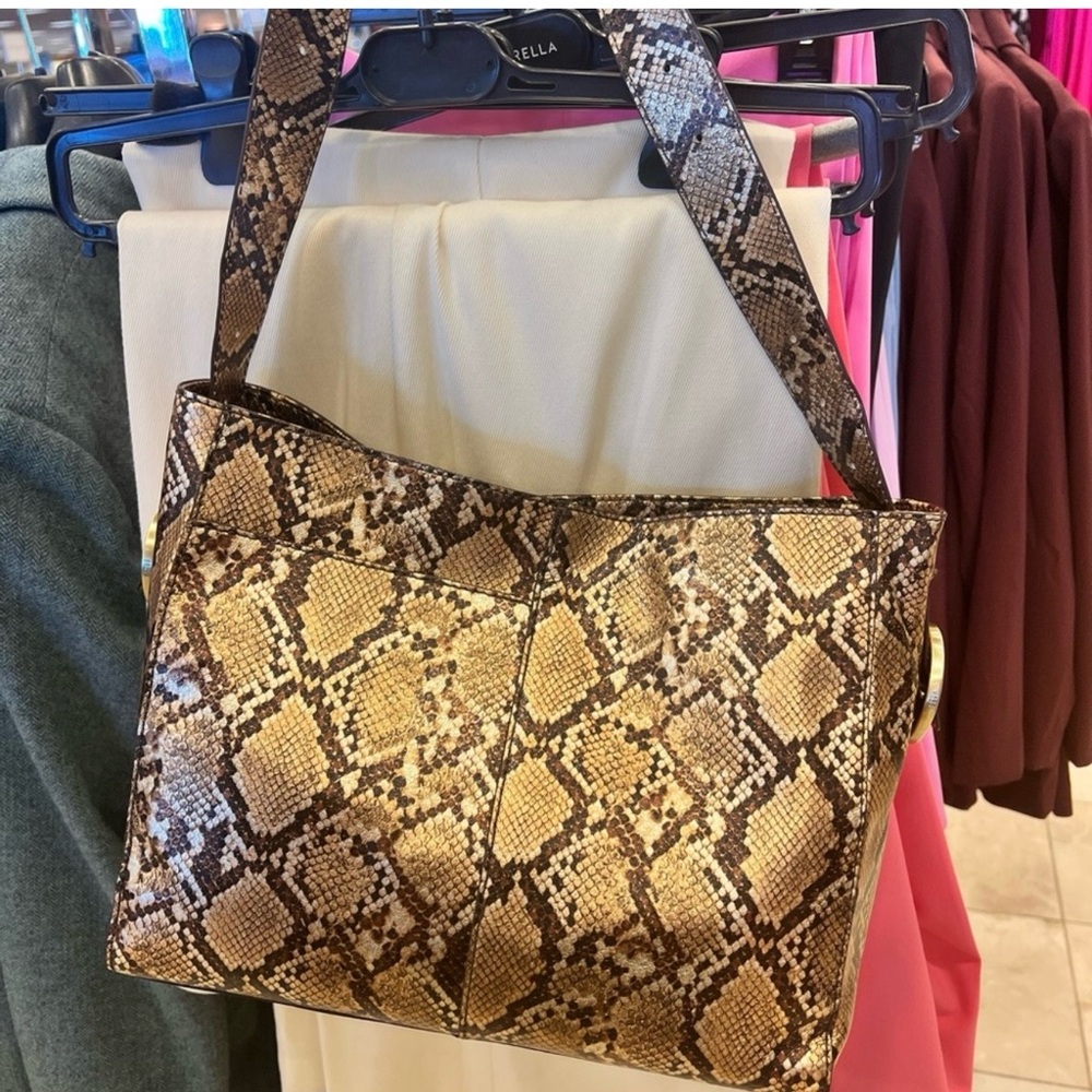 HOBO Render - Gold and Brown Snakeskin Hobo Bag - Picture 10 of 16